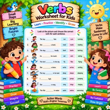Verbs Worksheet for Kids