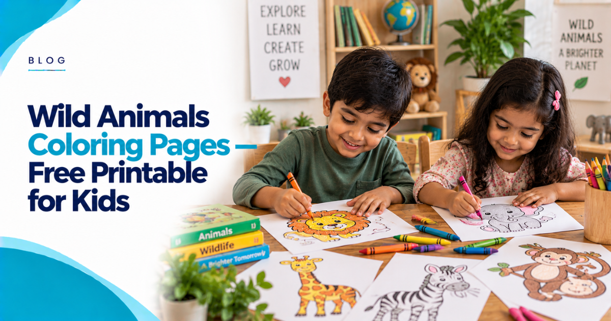 Wild Animals Coloring Pages — Free Printable for Kids
