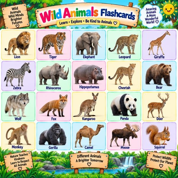 Wild Animals Flashcards Wild Animals Flashcards