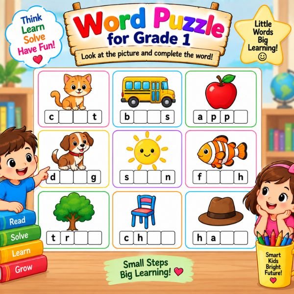 Word Puzzle for Grade 1 ( Word Puzzle for Grade 1